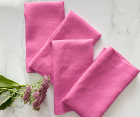 Baby Pink Linen Napkins