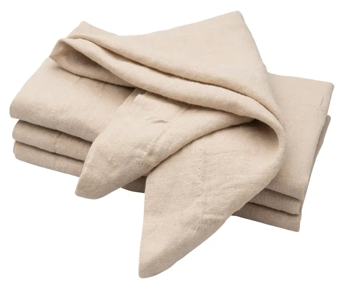 Plain Linen Napkins - Set of 4