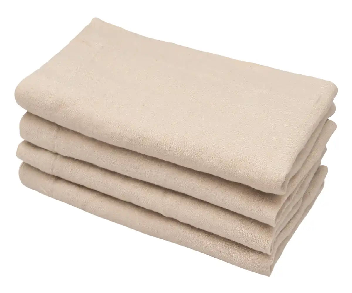 Beige Linen Napkins Set of 4