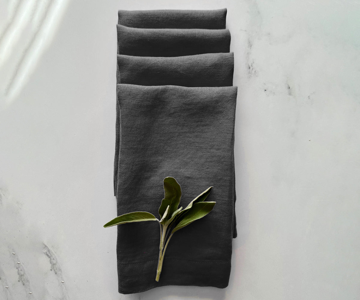 Black Linen Napkins