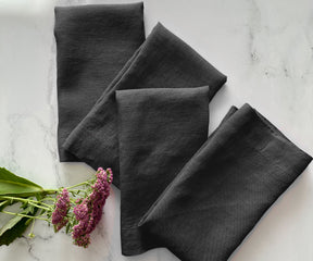 Black Linen Napkins