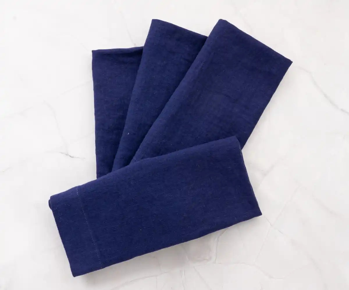 Plain Linen Napkins - Set of 4