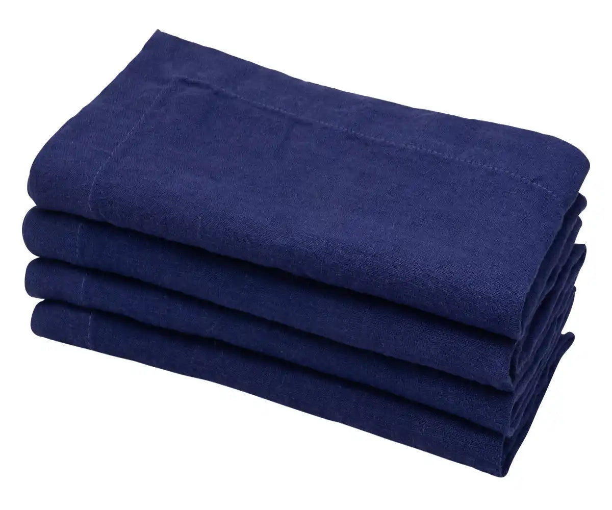 Plain Linen Napkins - Set of 4