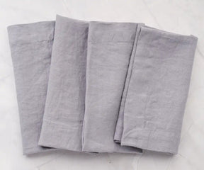 Plain Linen Napkins - Set of 4