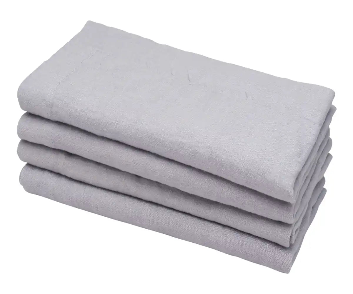 Plain Linen Napkins - Set of 4