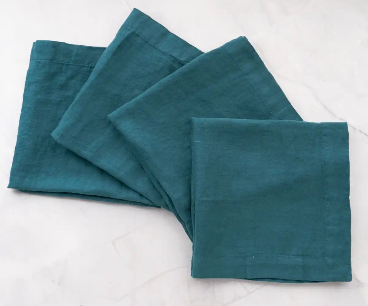 Plain Linen Napkins - Set of 4