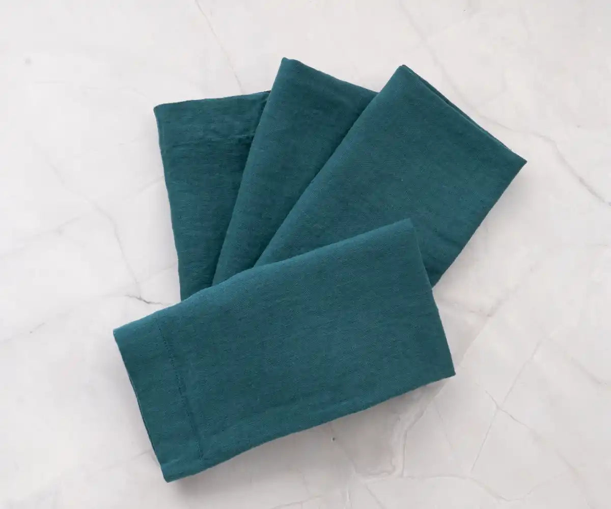 Plain Linen Napkins - Set of 4