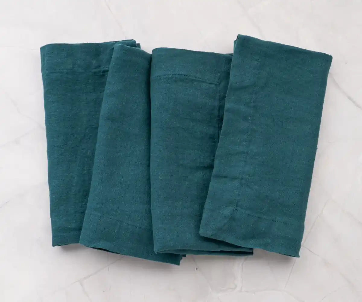 Plain Linen Napkins - Set of 4