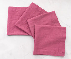 Plain Linen Napkins - Set of 4