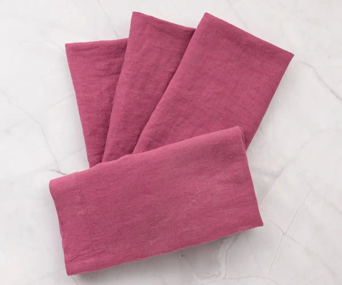 Plain Linen Napkins - Set of 4