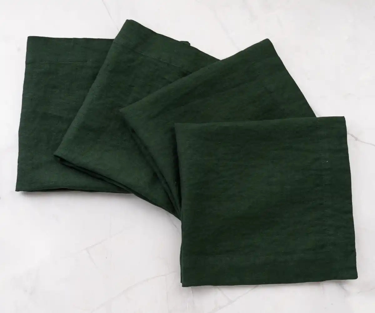 Plain Linen Napkins - Set of 4