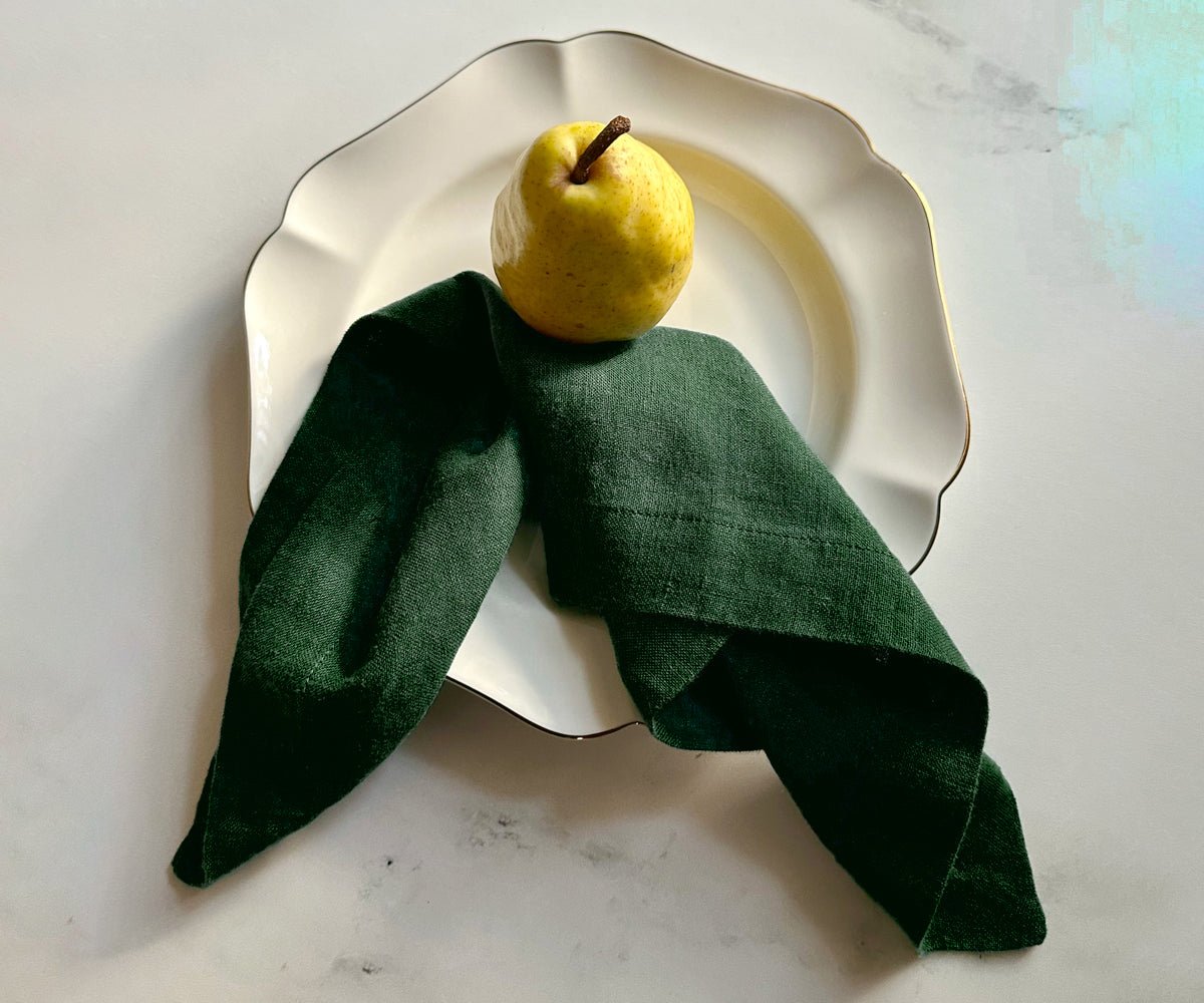 Green Linen Napkins