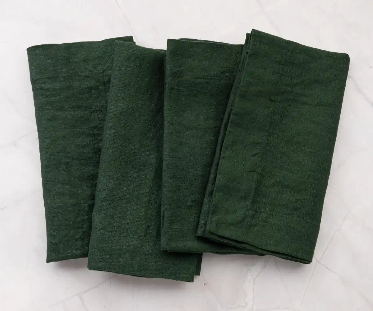 Plain Linen Napkins - Set of 4