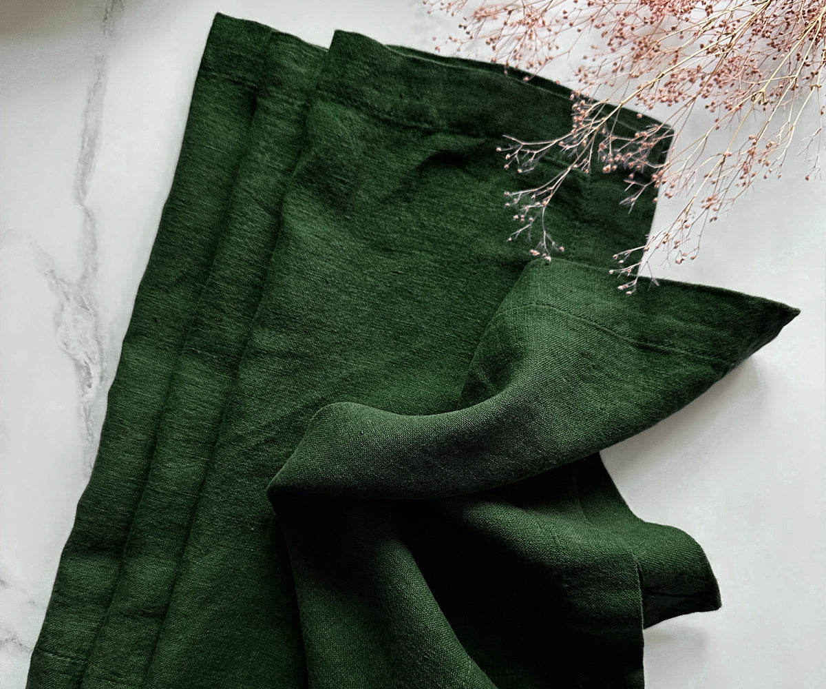 Green Linen Napkins