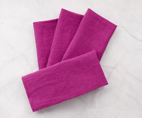 Plain Linen Napkins - Set of 4