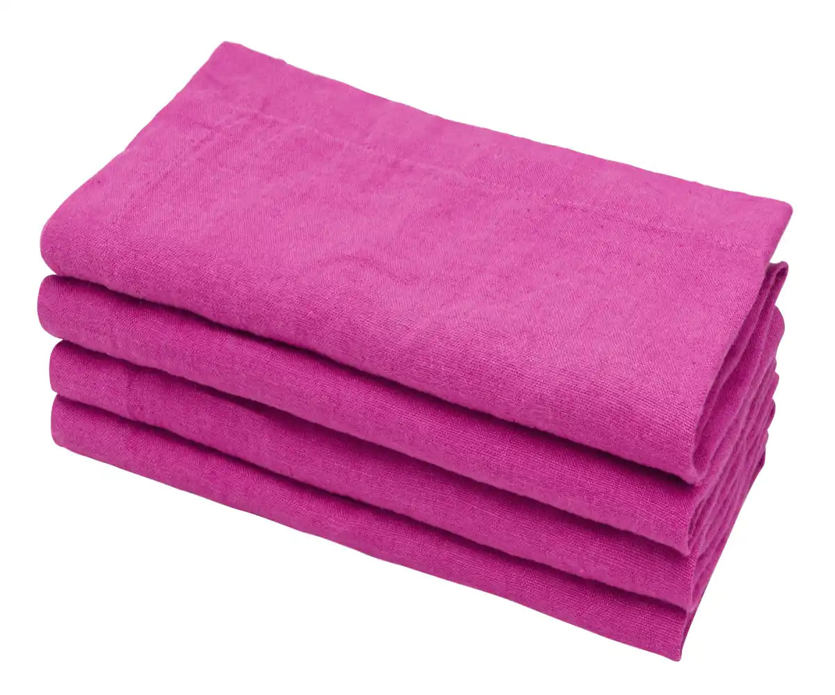 Plain Linen Napkins - Set of 4