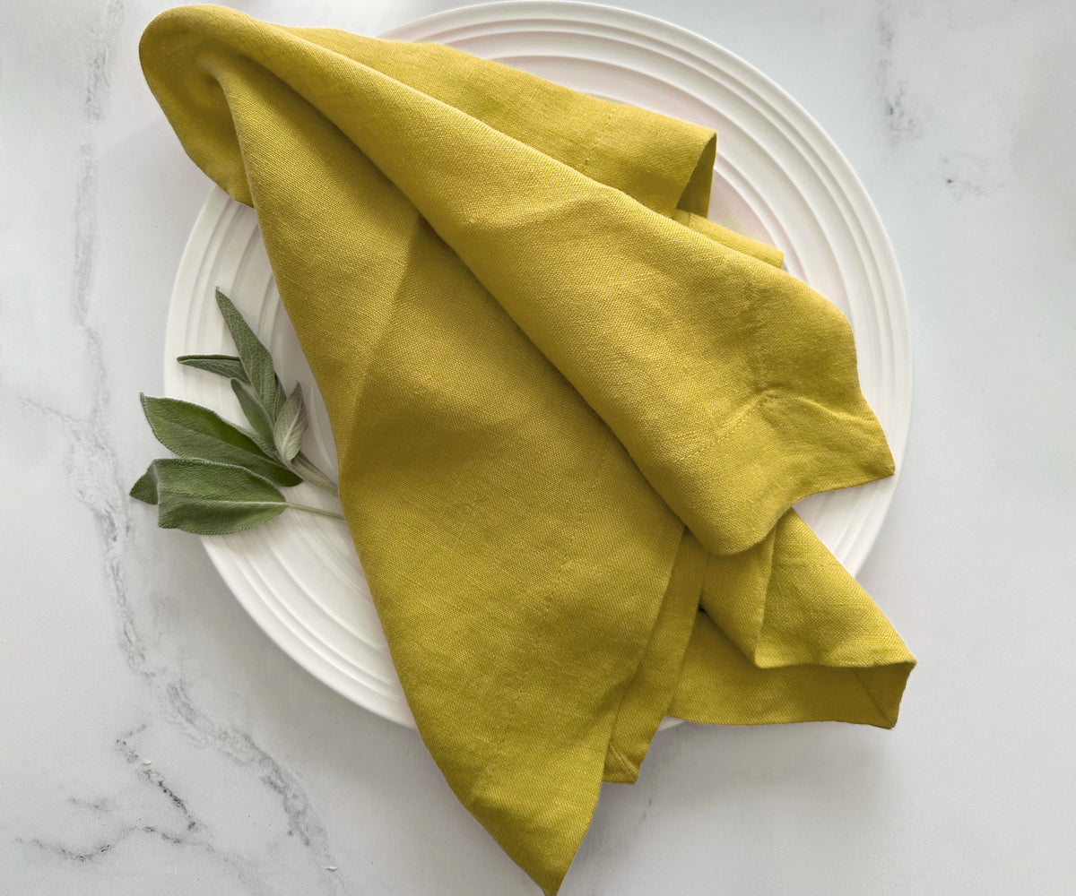 Pear Linen Napkins Set of 4