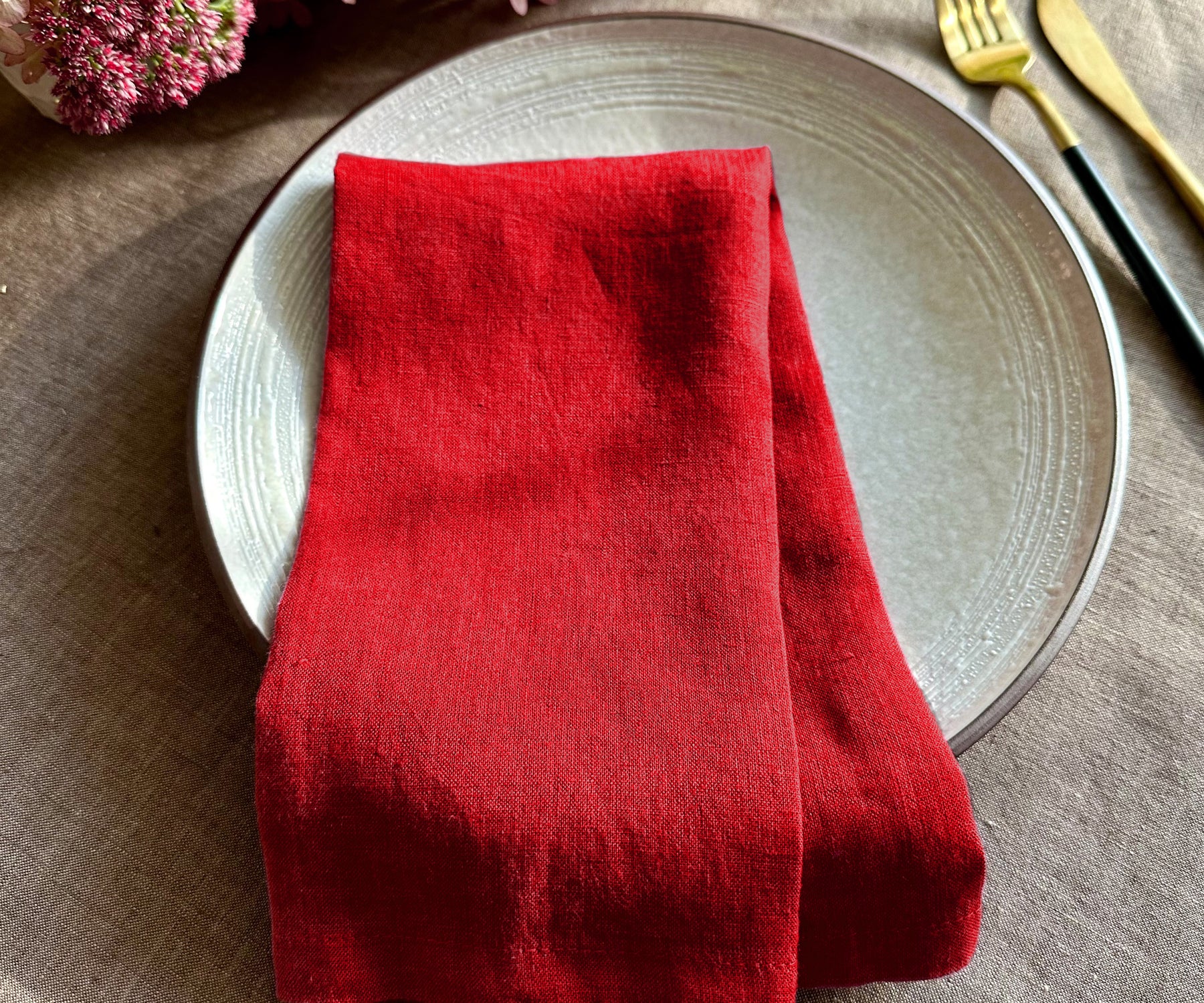 Red Linen Napkins