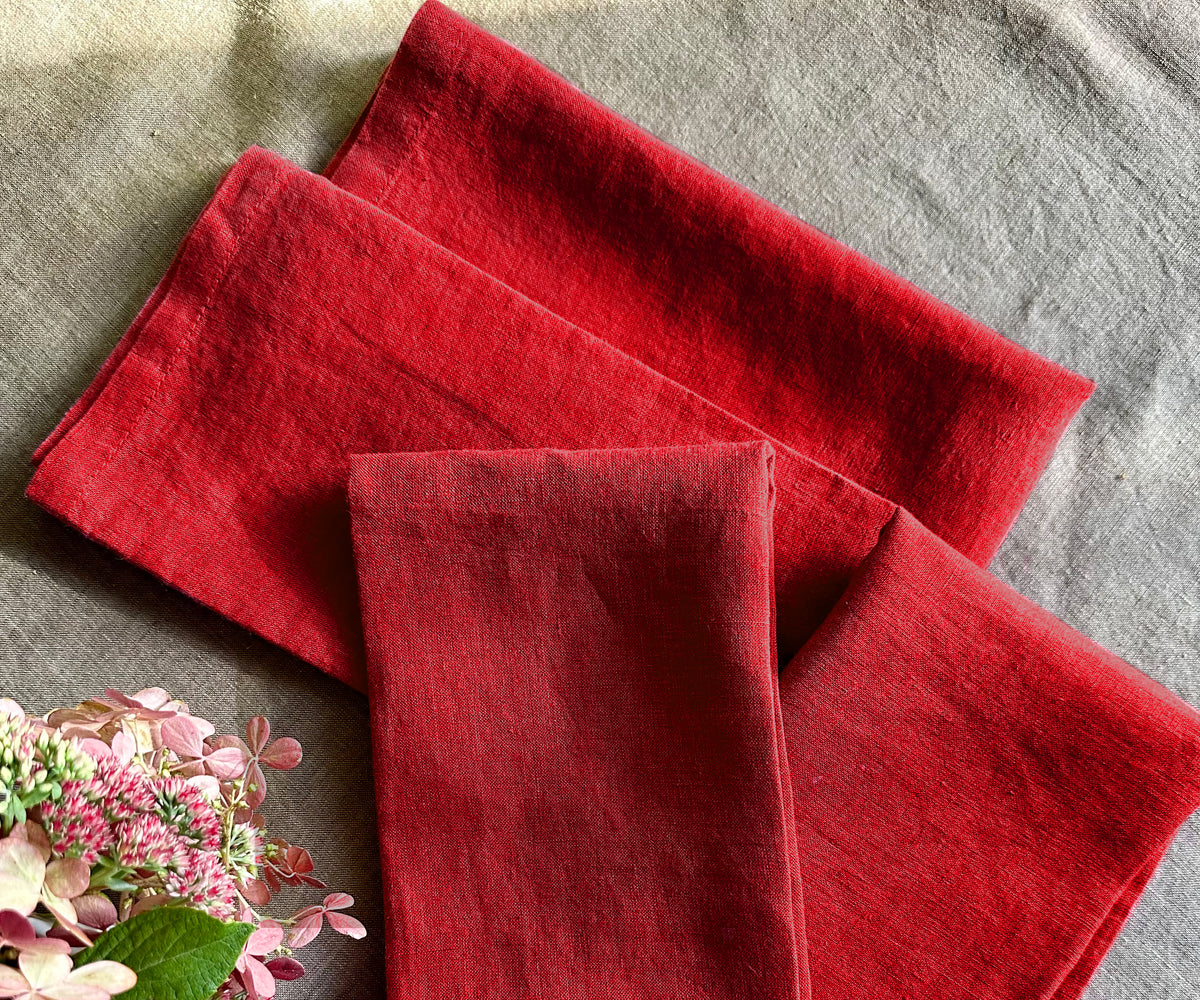 Red Linen Napkins