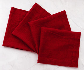 Cherry Red Linen Napkins