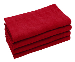 Cherry Red Linen Napkins