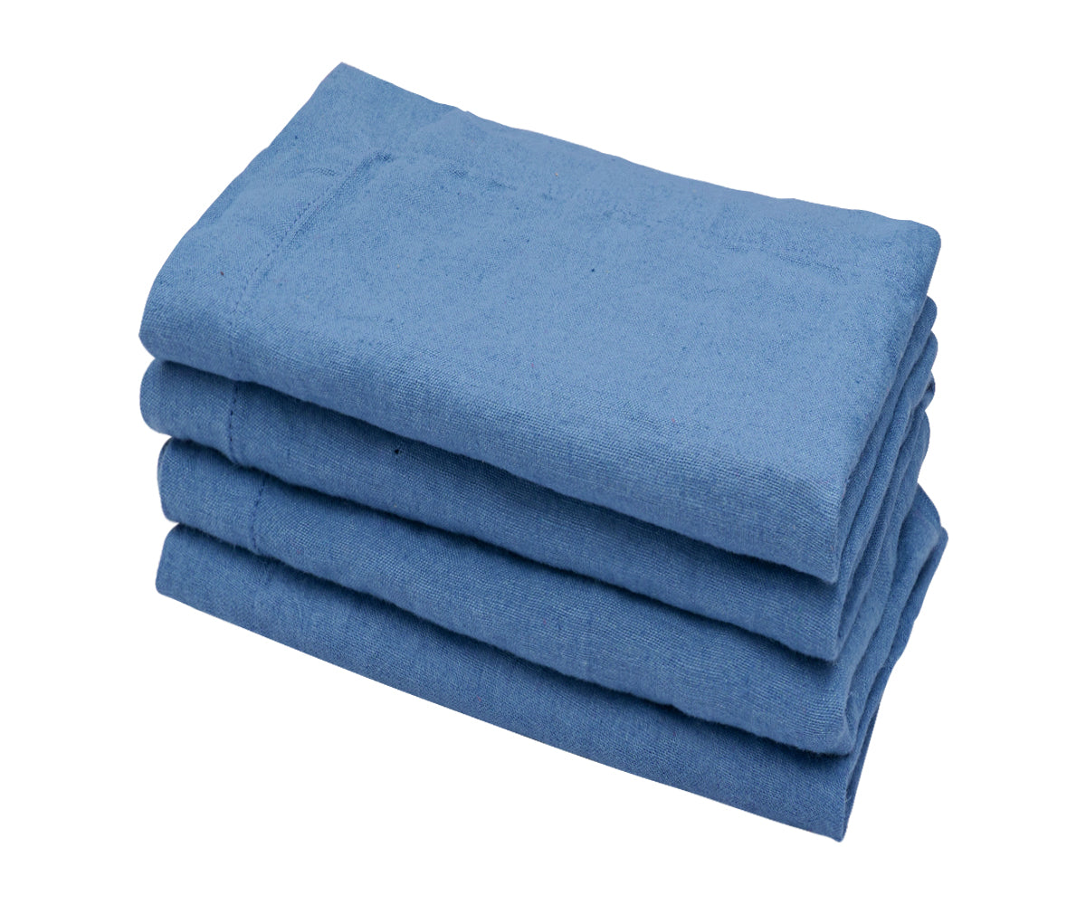 Blue Linen Napkins Set of 4