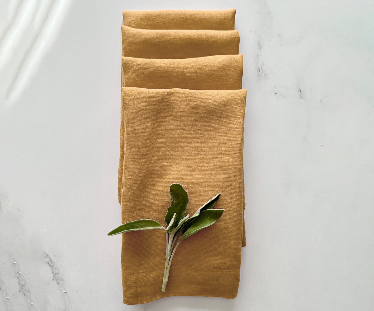 Ochre Linen Napkins