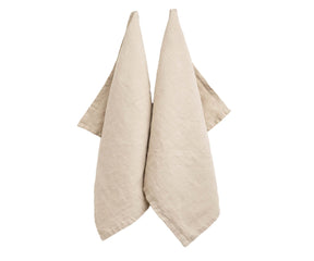 beige linen kitchen towels