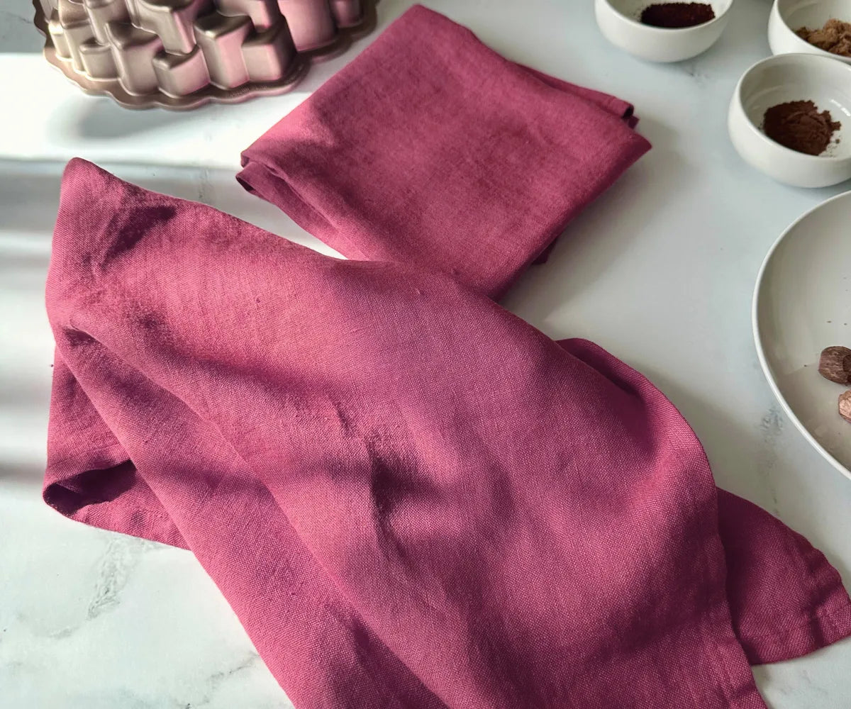 Fuchsia Kitchen Towels  - Set of 2