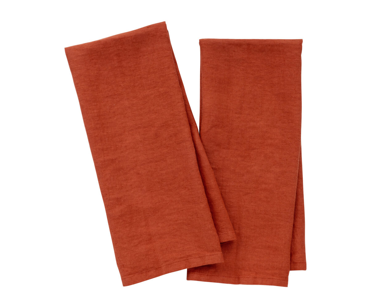 orange kitchen towels