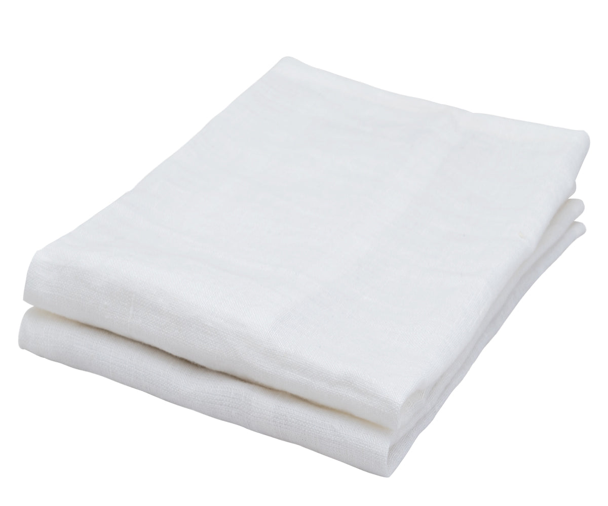 Plain Linen Kitchen Towels - Set of 2