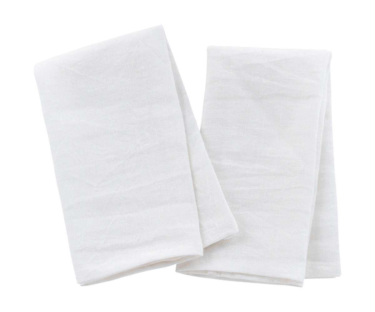 Plain Linen Kitchen Towels - Set of 2