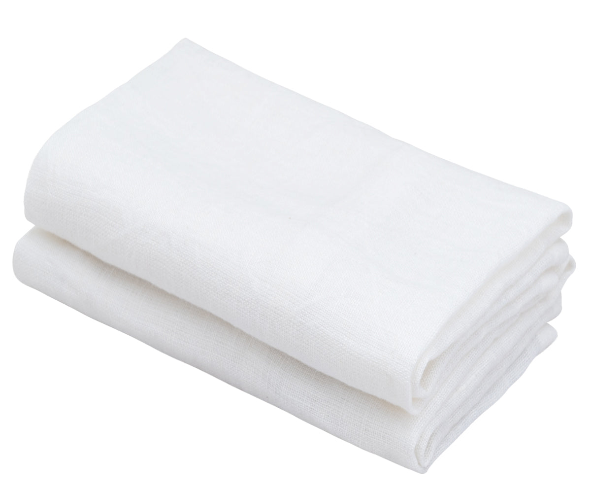 Plain Linen Kitchen Towels - Set of 2