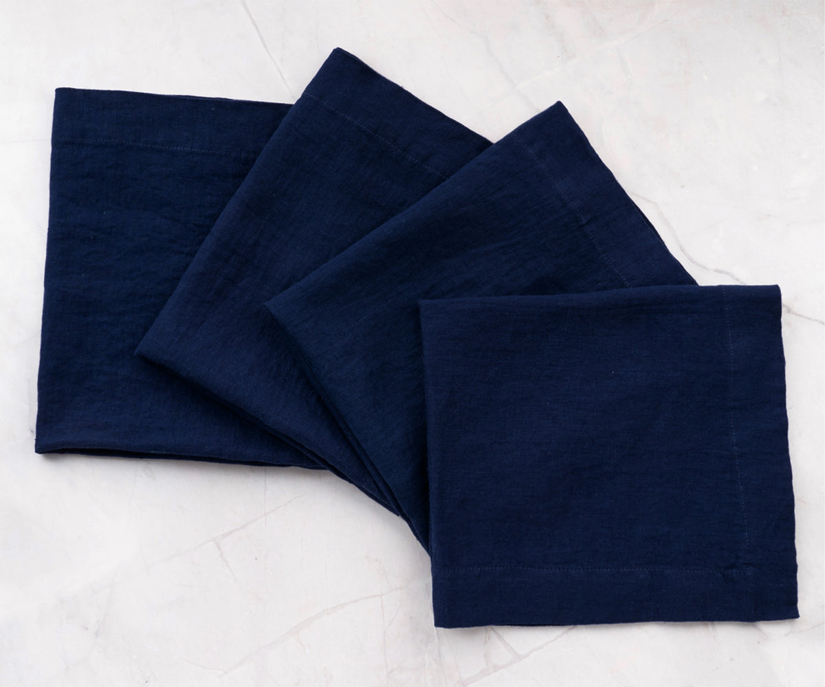 Midnight Blue Linen Napkins