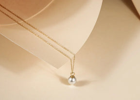 pearl pendant necklace gold​