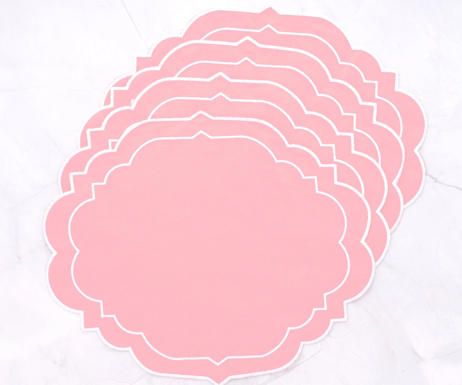 Light Pink Oval Placemats