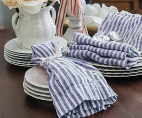 Blue linen napkins - All Cotton and Linen