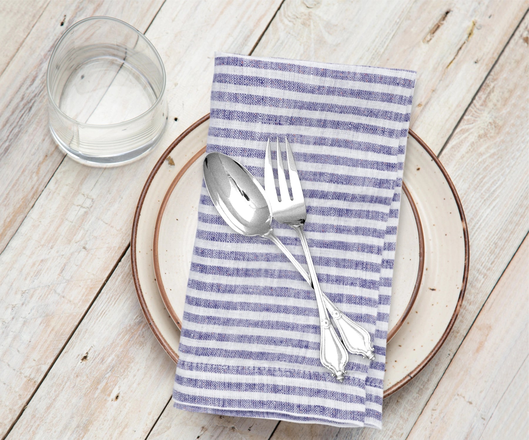 Blue and white napkins - All Cotton and Linen