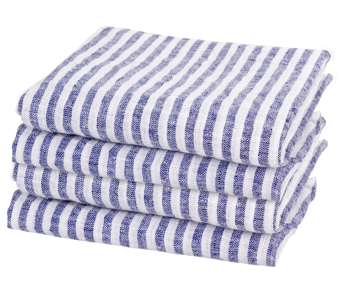 Blue linen napkins set of 4 - All Cotton and Linen