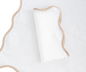 white cotton napkin, designed for both style and functionality.