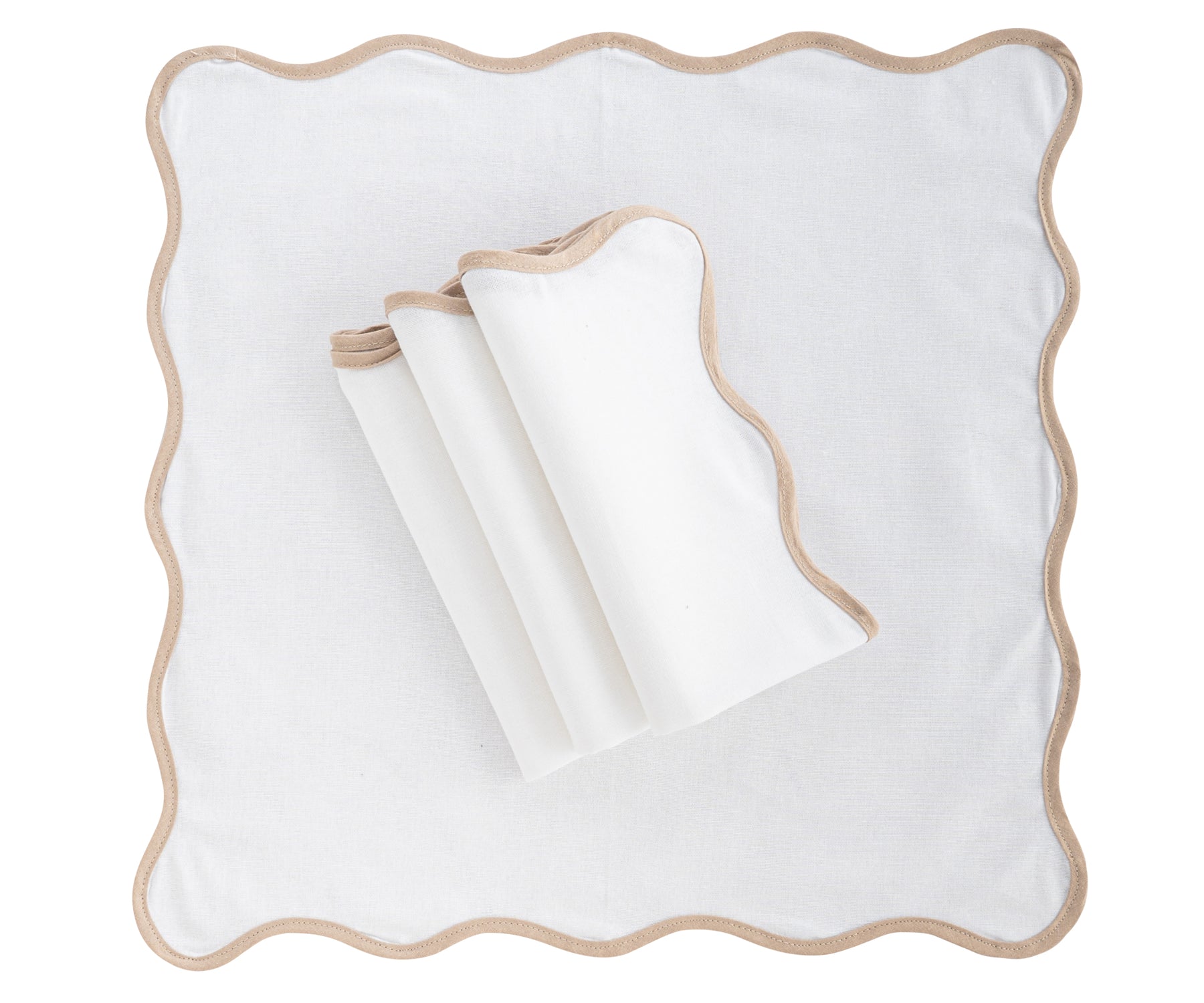 Elegant white cotton napkin, ideal for weddings, parties, and special celebrations.