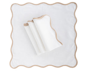 Elegant white cotton napkin, ideal for weddings, parties, and special celebrations.