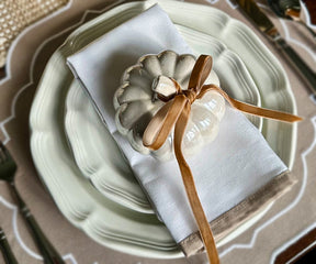 Beige Border Napkins Set of 4