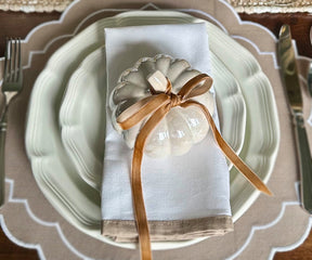 Beige Border Napkins Set of 4