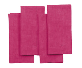 Raspberry Linen Napkins