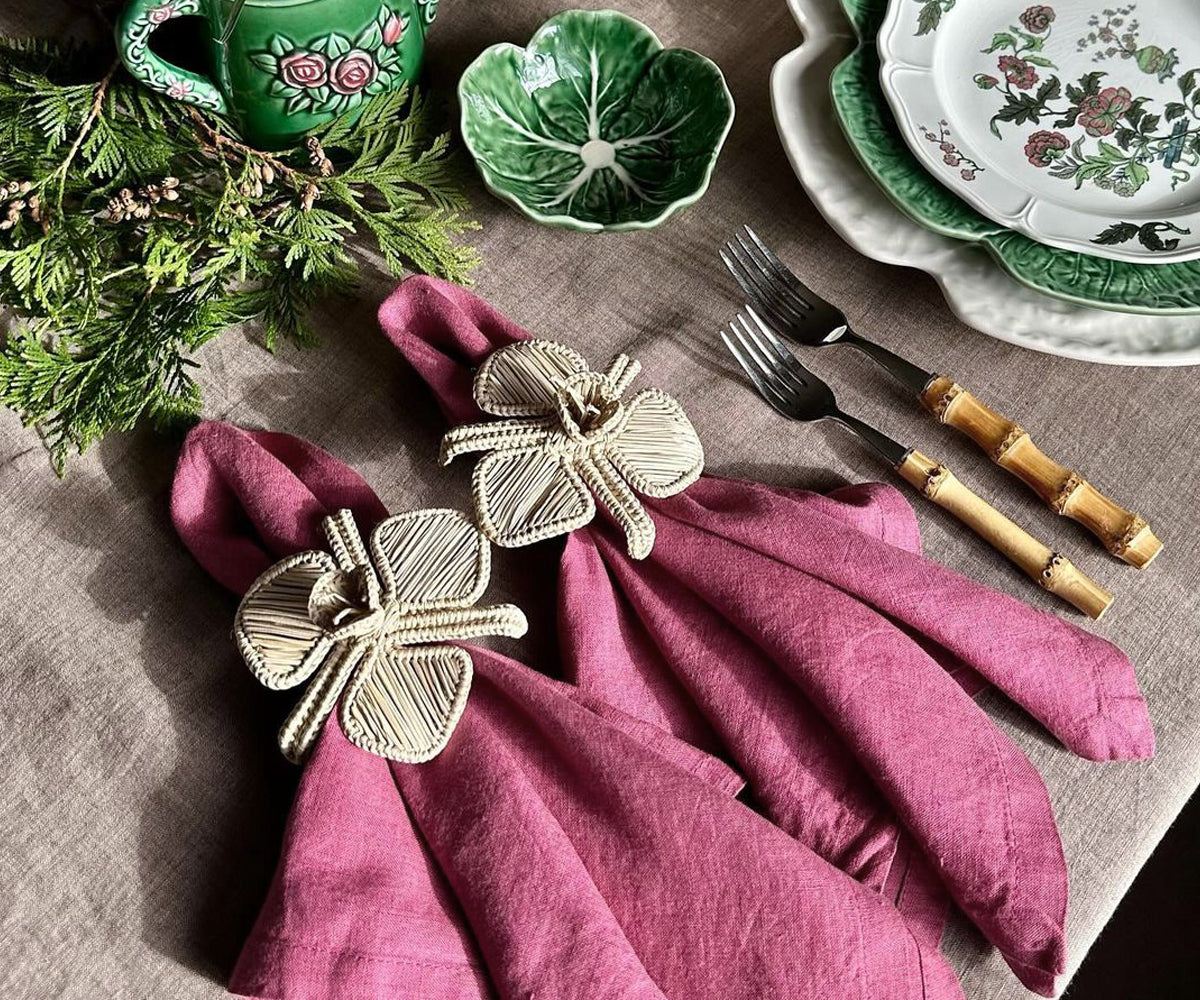 Fuchsia Linen Napkins