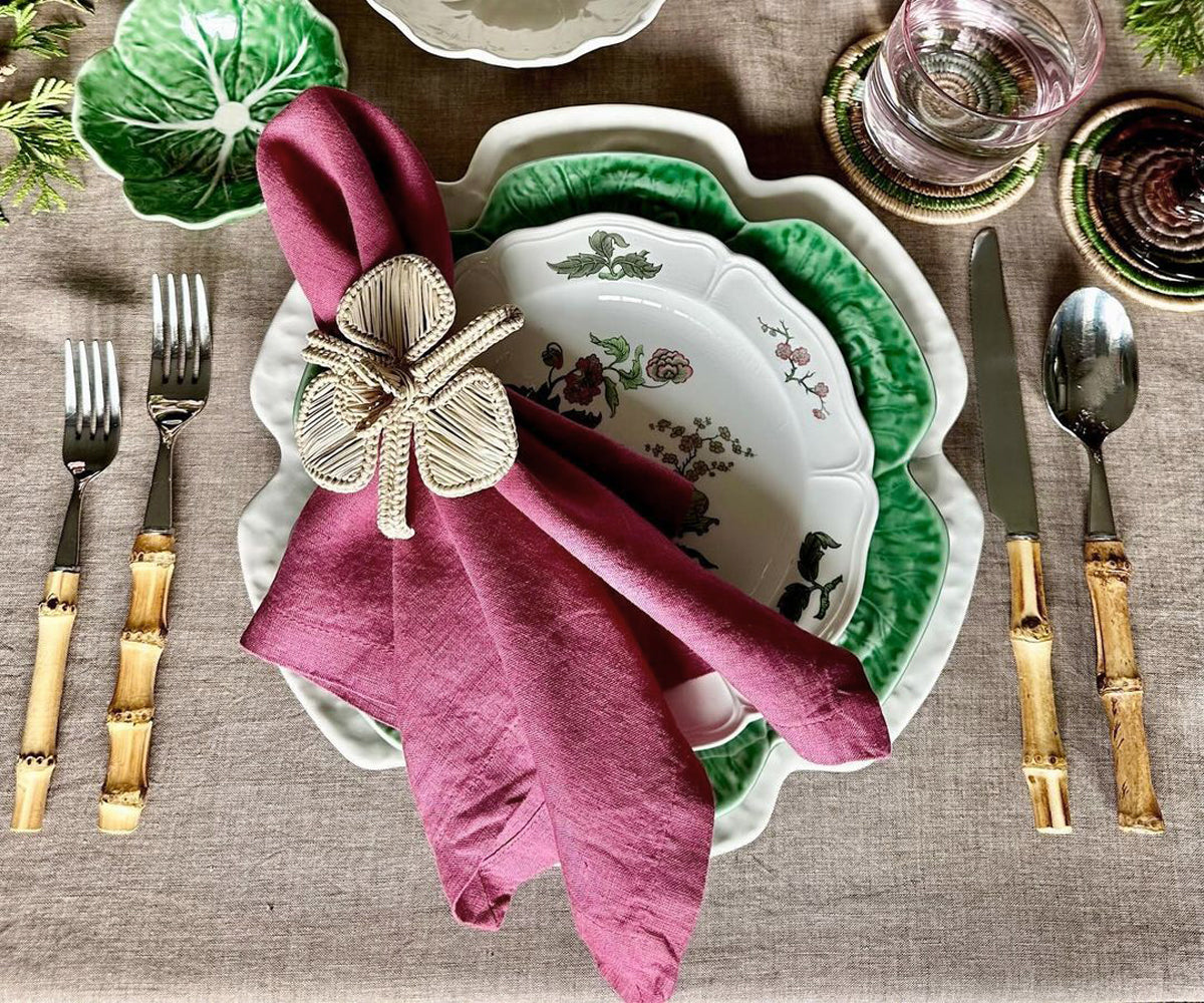 Fuchsia Linen Napkins