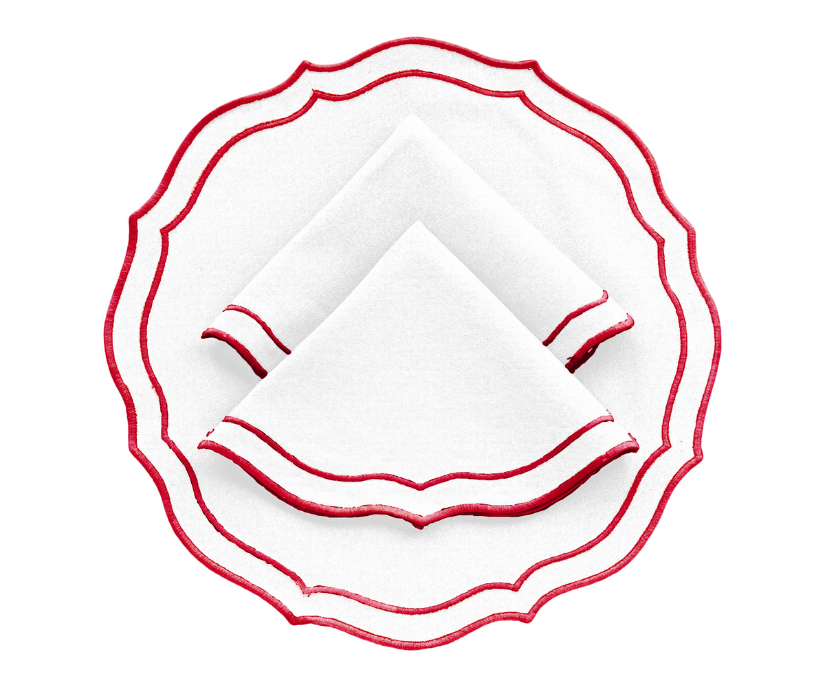 Red Round placemats