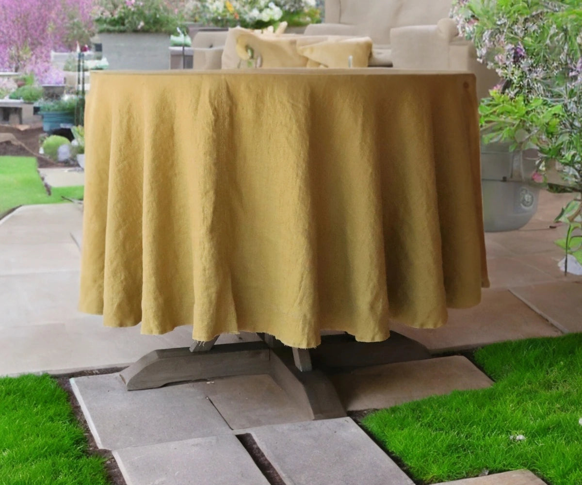 Linen Round Tablecloth