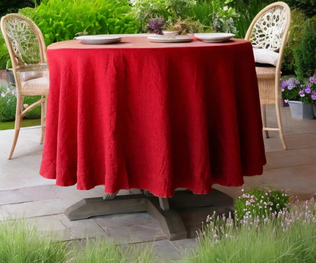 Linen Round Tablecloth